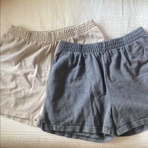 Brandy Melville Gray and Tan Shorts